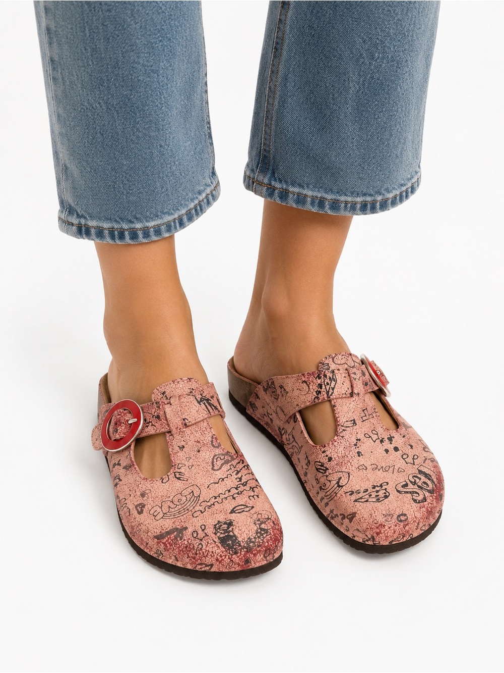 PG Lite Leather 2000s Graffiti Platform Clogs